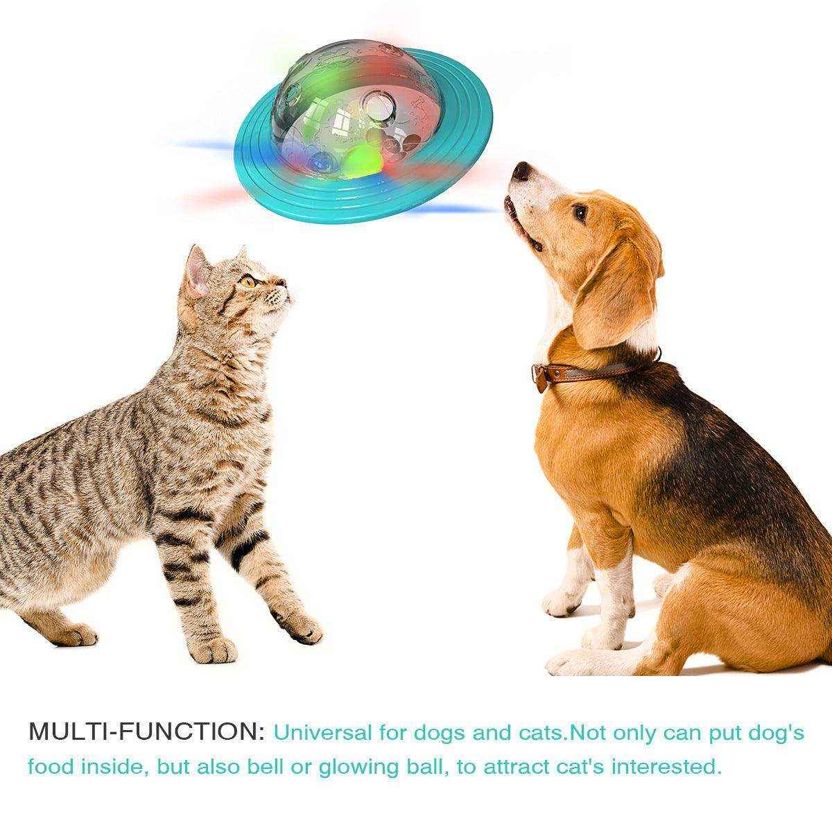 UFO Pet Treat Toy Interactive Food Dispenser for Dogs & Cats