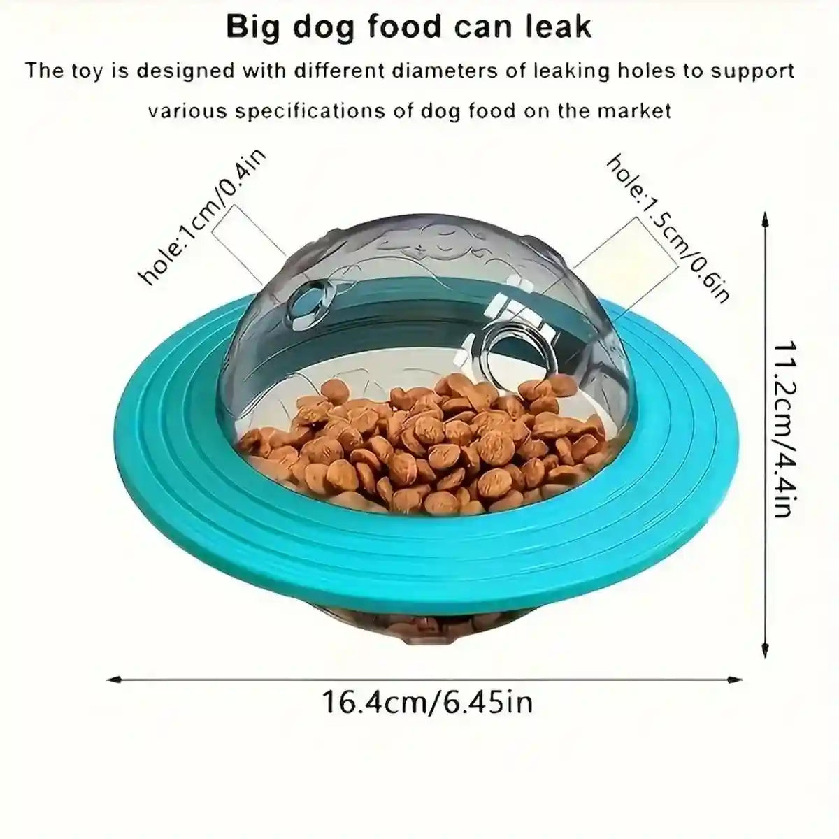 UFO Pet Treat Toy Interactive Food Dispenser for Dogs & Cats