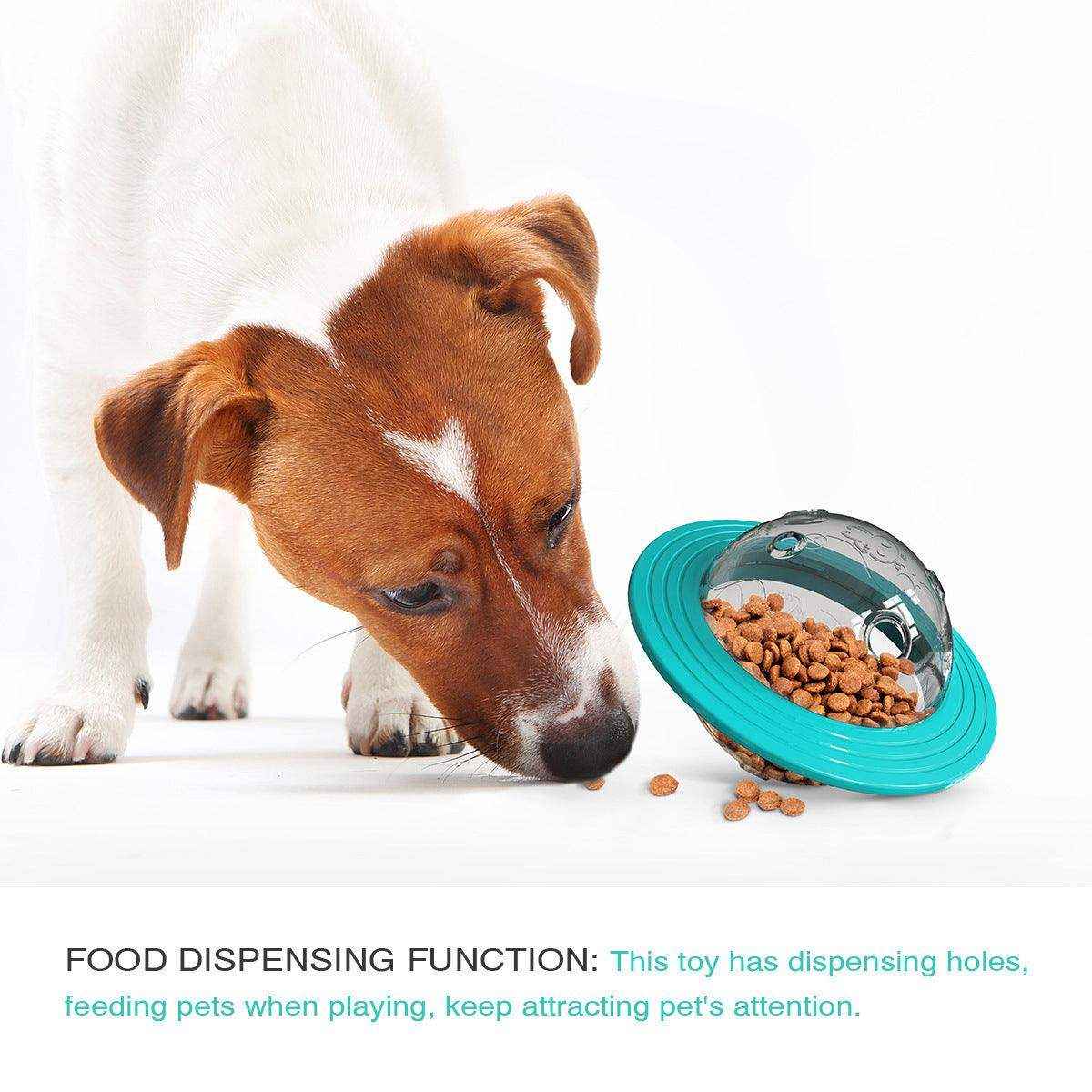 UFO Pet Treat Toy Interactive Food Dispenser for Dogs & Cats