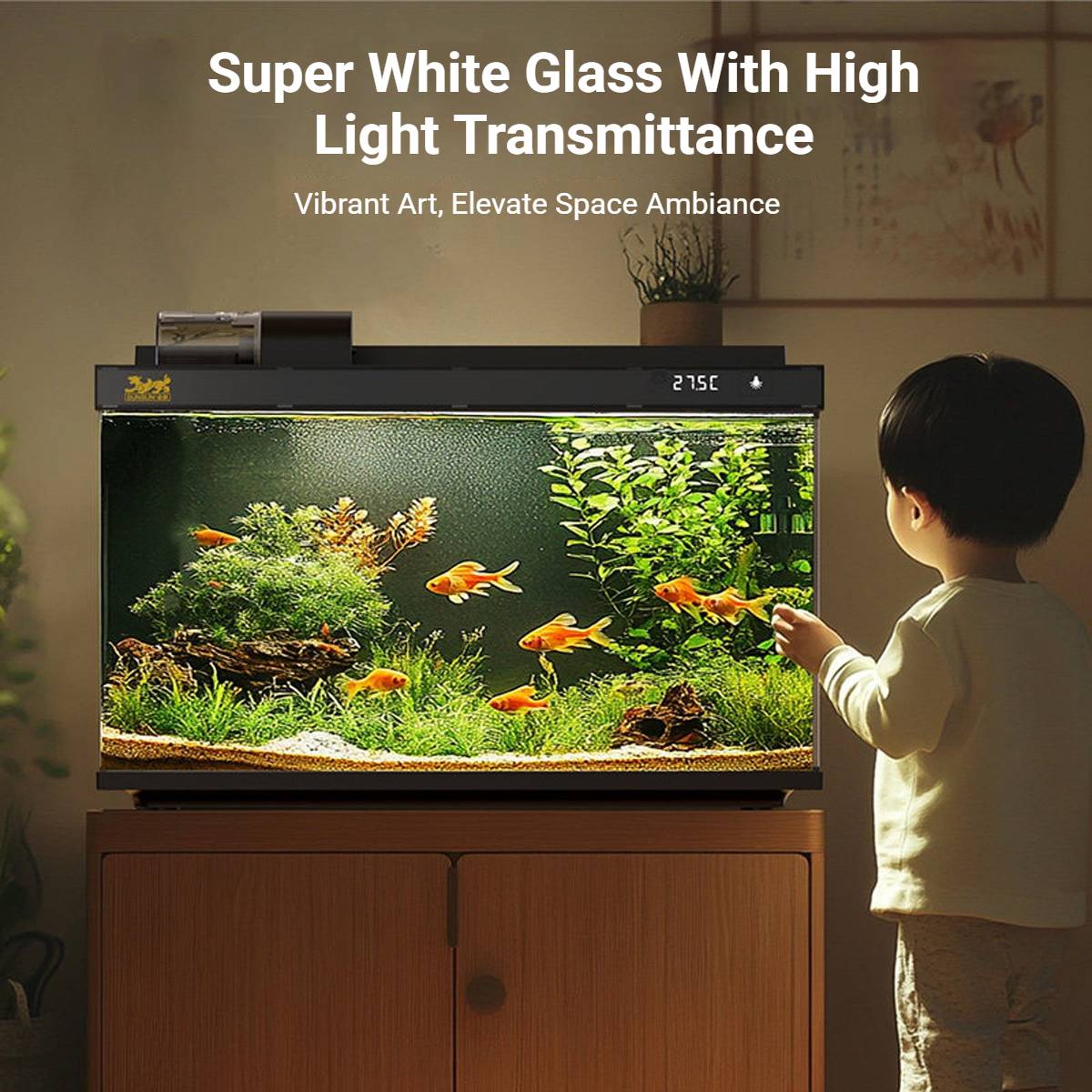 Ultra-White Fish Tank with Oxygenation - Living Aquarium (380/480B)