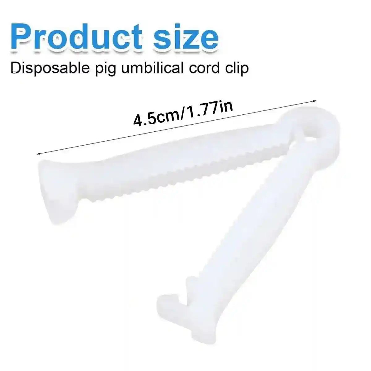 100PCS Umbilical Cord Clamps for Newborn Animals Secure & Hygienic