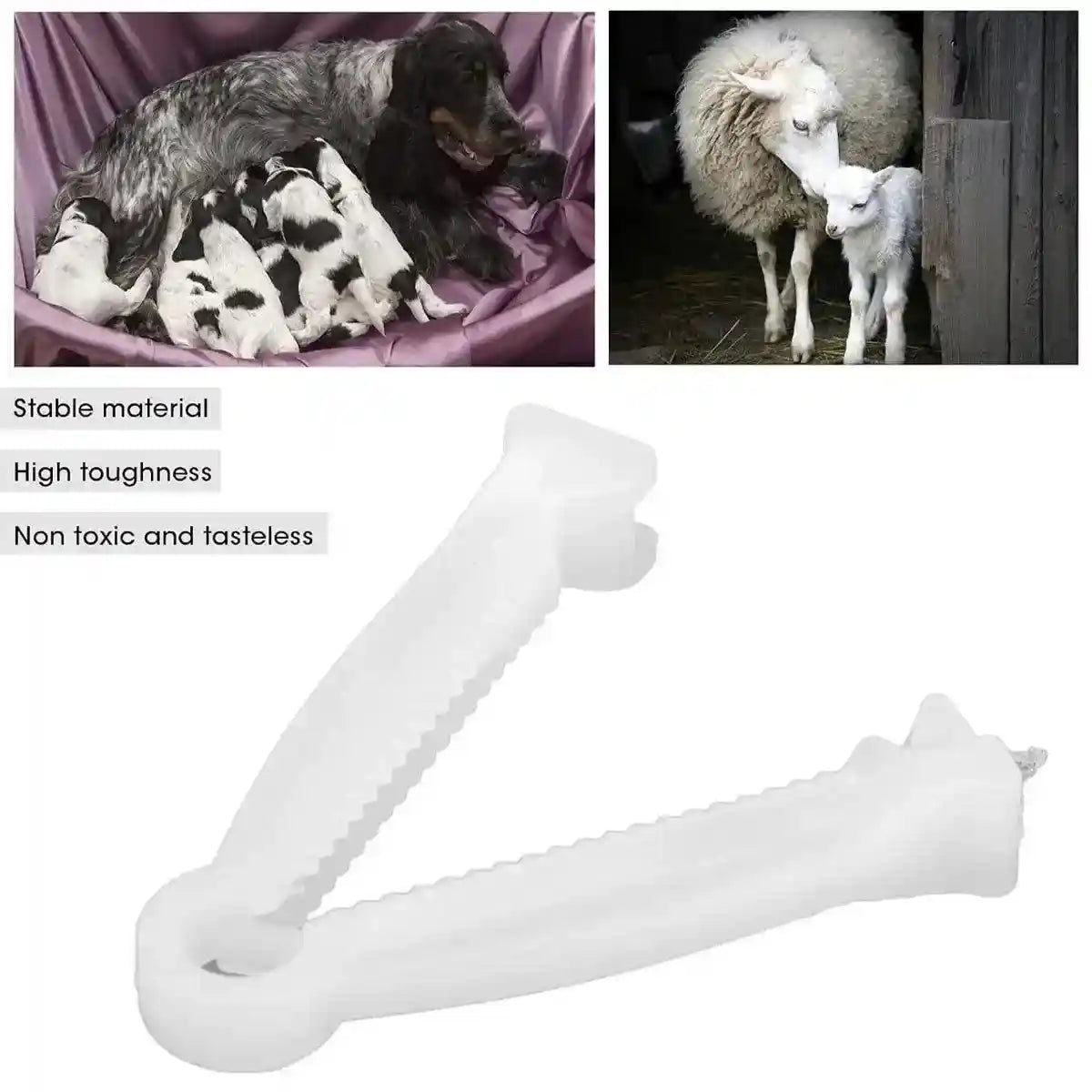 100PCS Umbilical Cord Clamps for Newborn Animals Secure & Hygienic