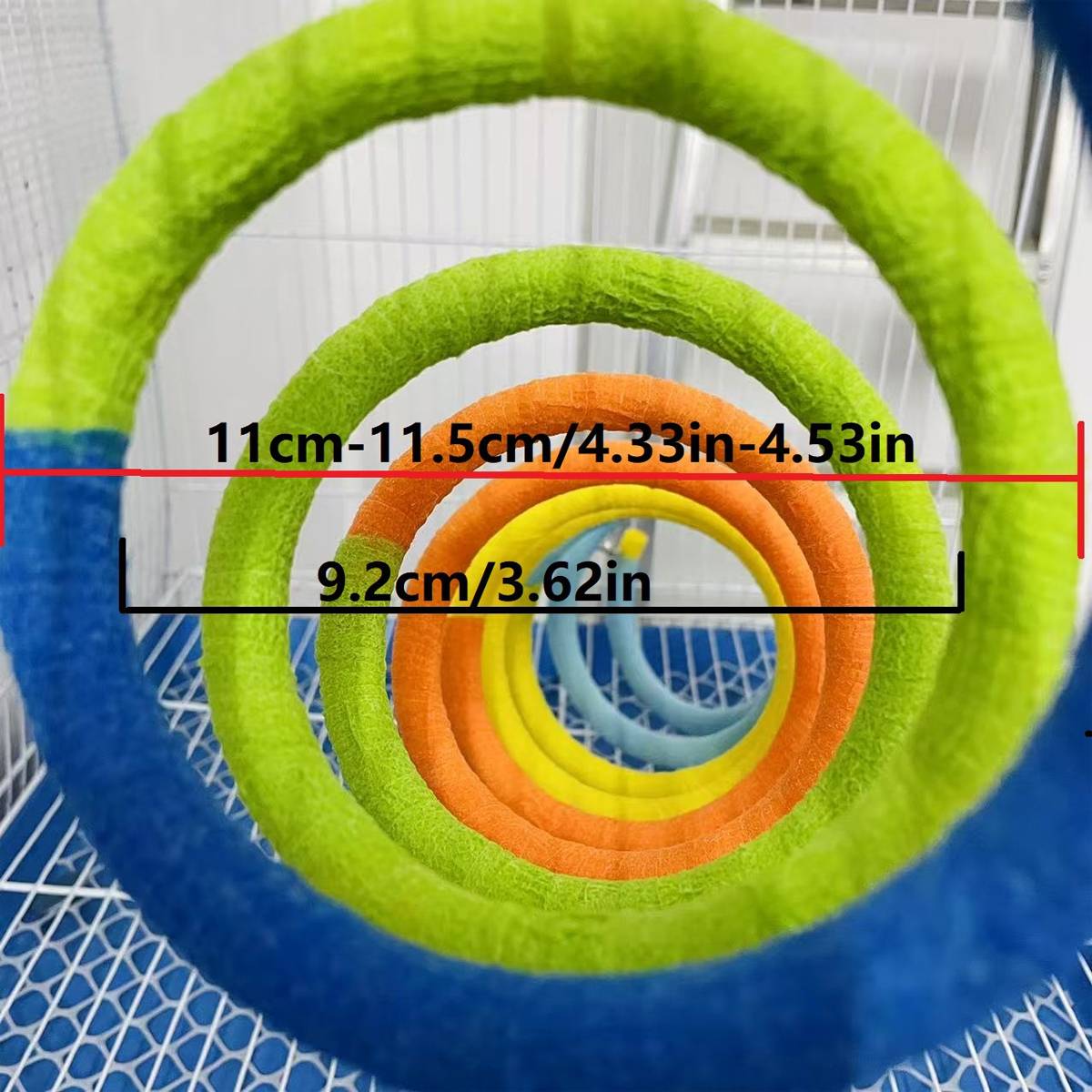 Vibrant Colour Stretchy Spiral Bird Swing Toy for Parrots & Budgies
