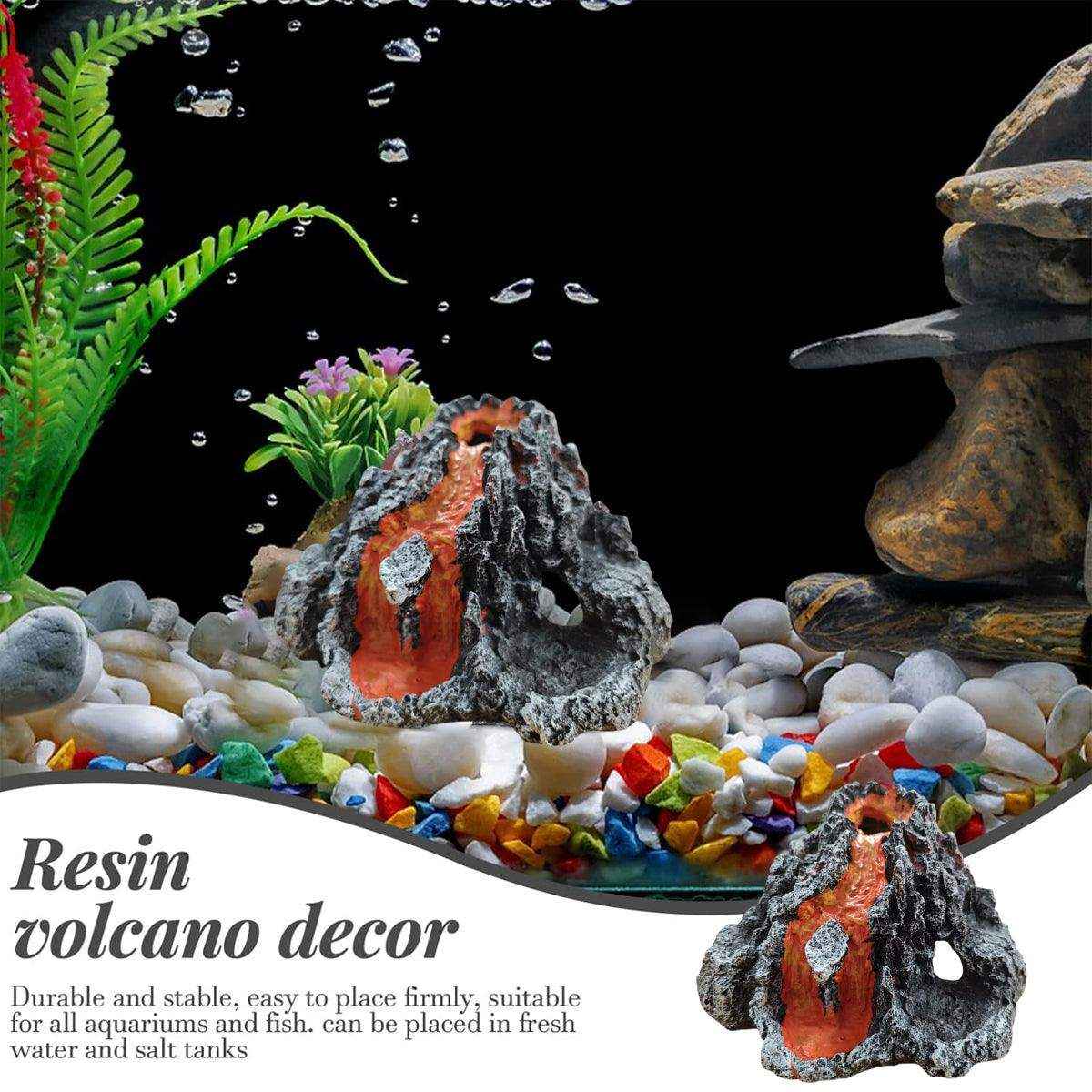 Volcanic Rock Aquarium Decoration Resin Fish Tank Shelter Cave
