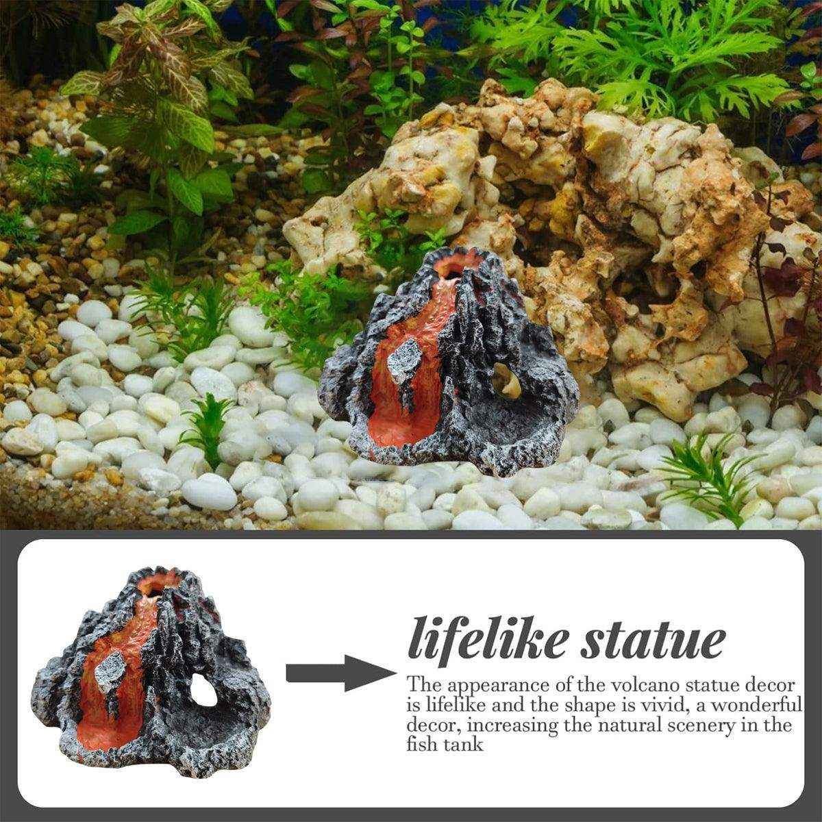 Volcanic Rock Aquarium Decoration Resin Fish Tank Shelter Cave