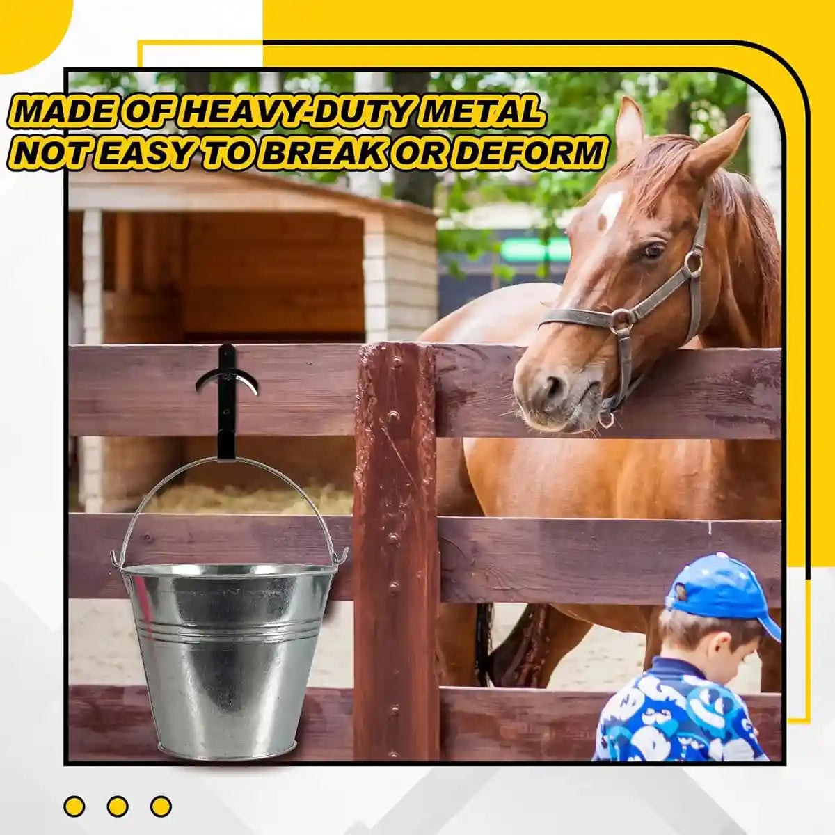 Horse Saddle Rack Wall Hooks Heavy-Duty Iron 2PCS