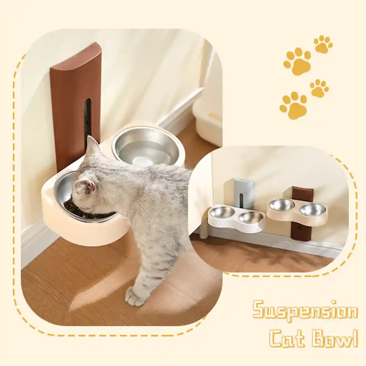 Wall Mounted Cat Bowl