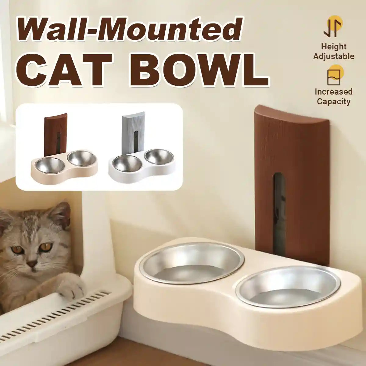 Wall Mounted Cat Bowl