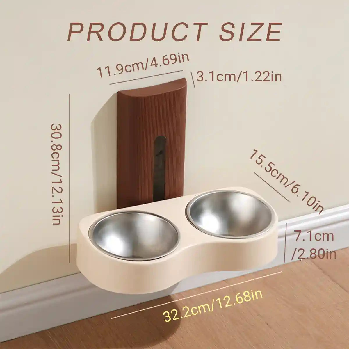 Wall Mounted Cat Bowl