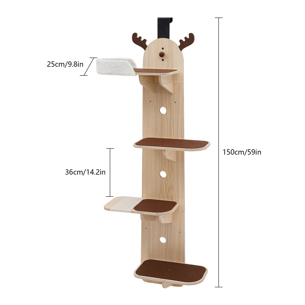 Wall Mounted Cat Tree for Door Installation