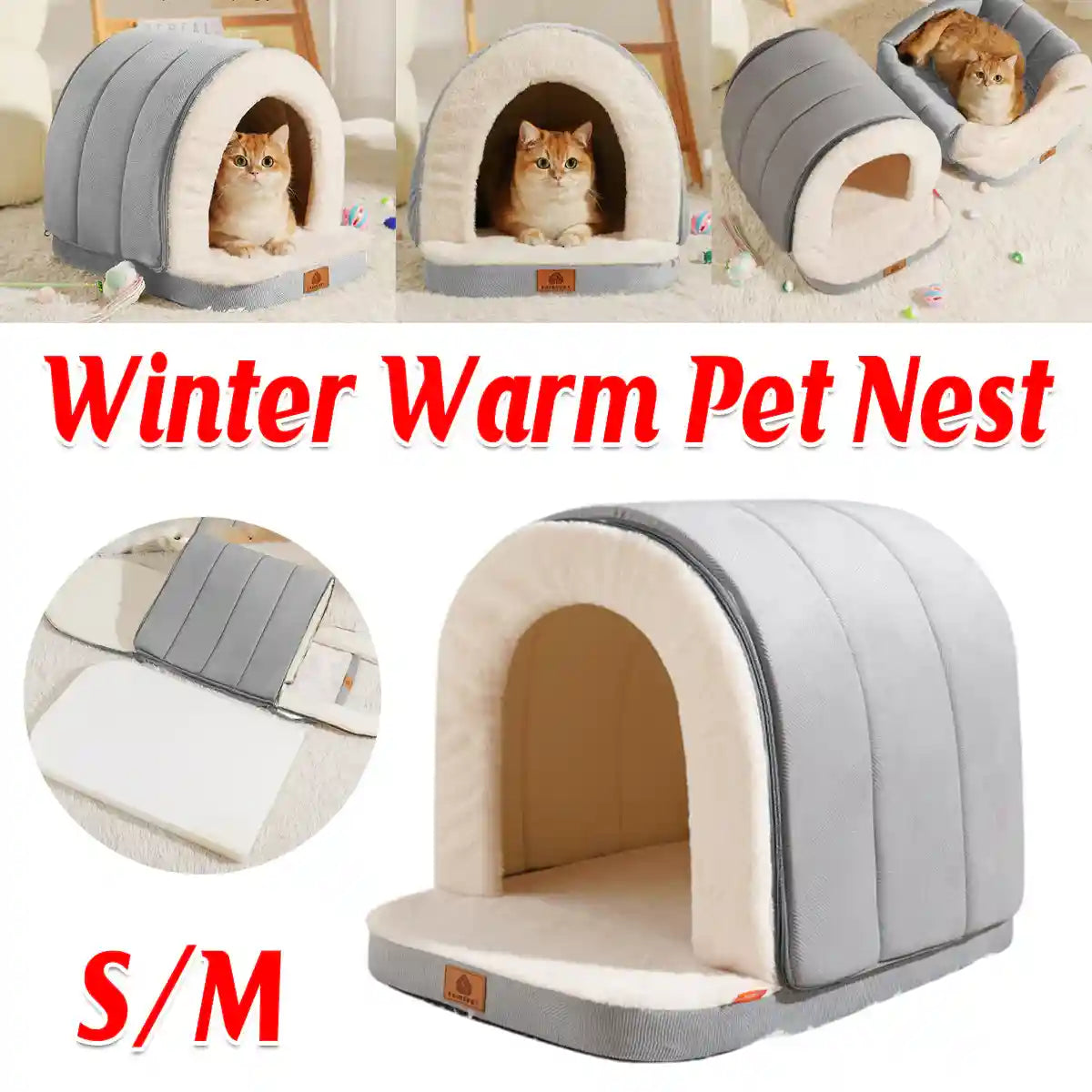 Winter Warm Pet Nest For Cats And Dogs Cat House
