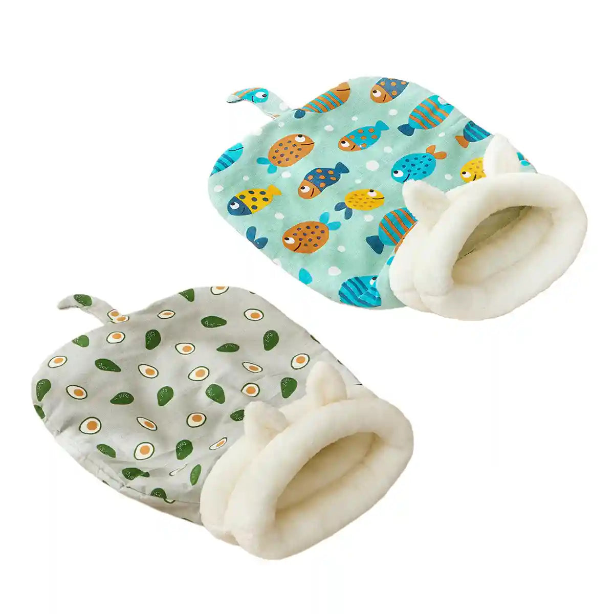 Warm Cat Sleeping Bag With Plush Lining And Cute Ears Design