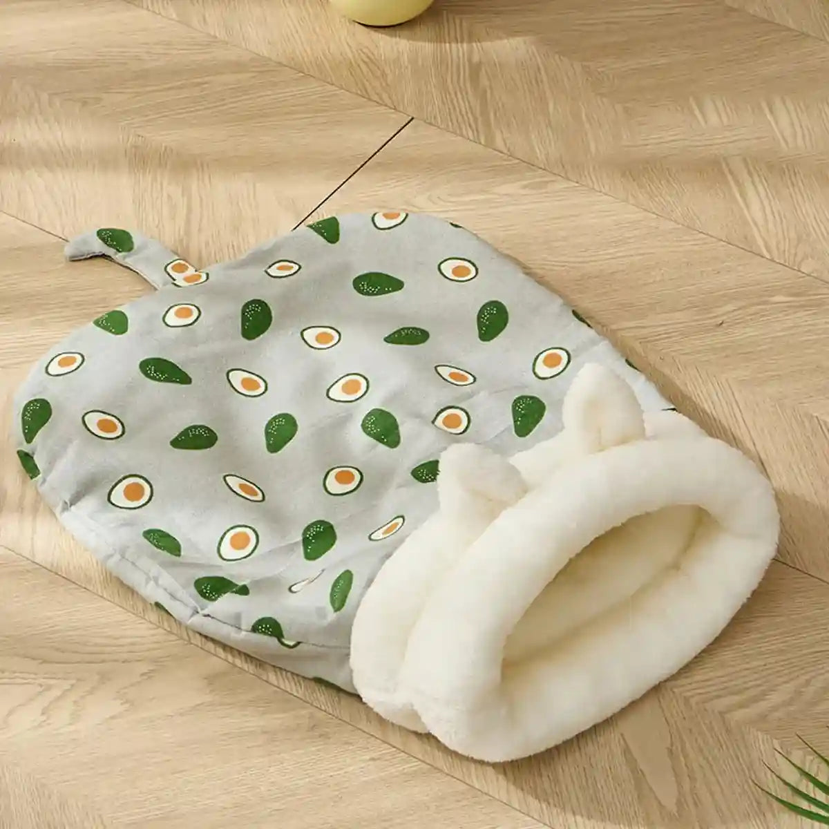 Warm Cat Sleeping Bag With Plush Lining And Cute Ears Design