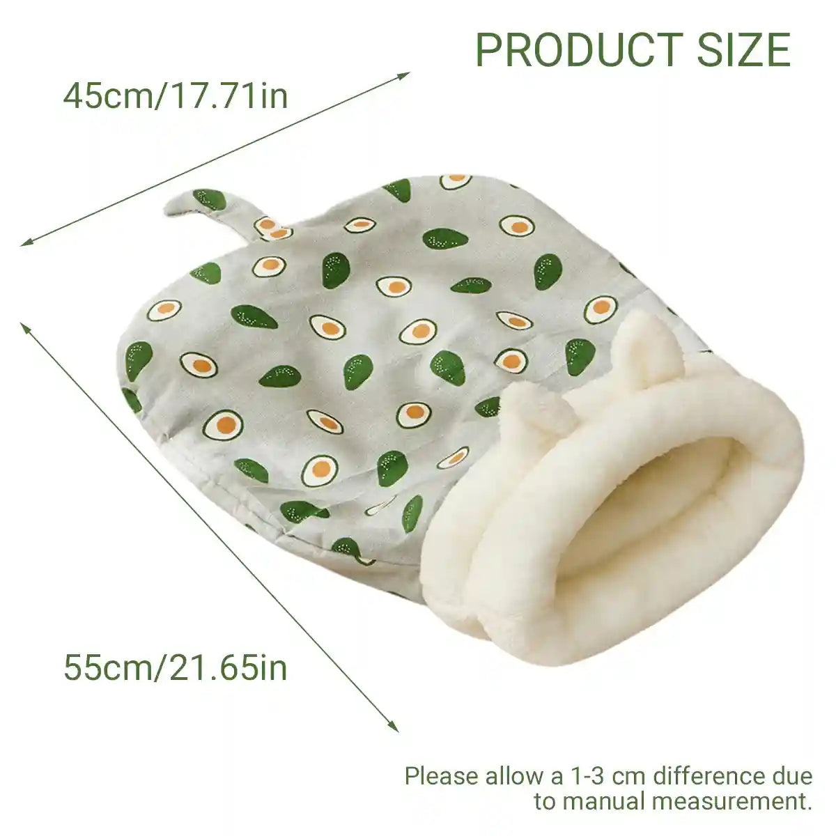 Warm Cat Sleeping Bag With Plush Lining And Cute Ears Design