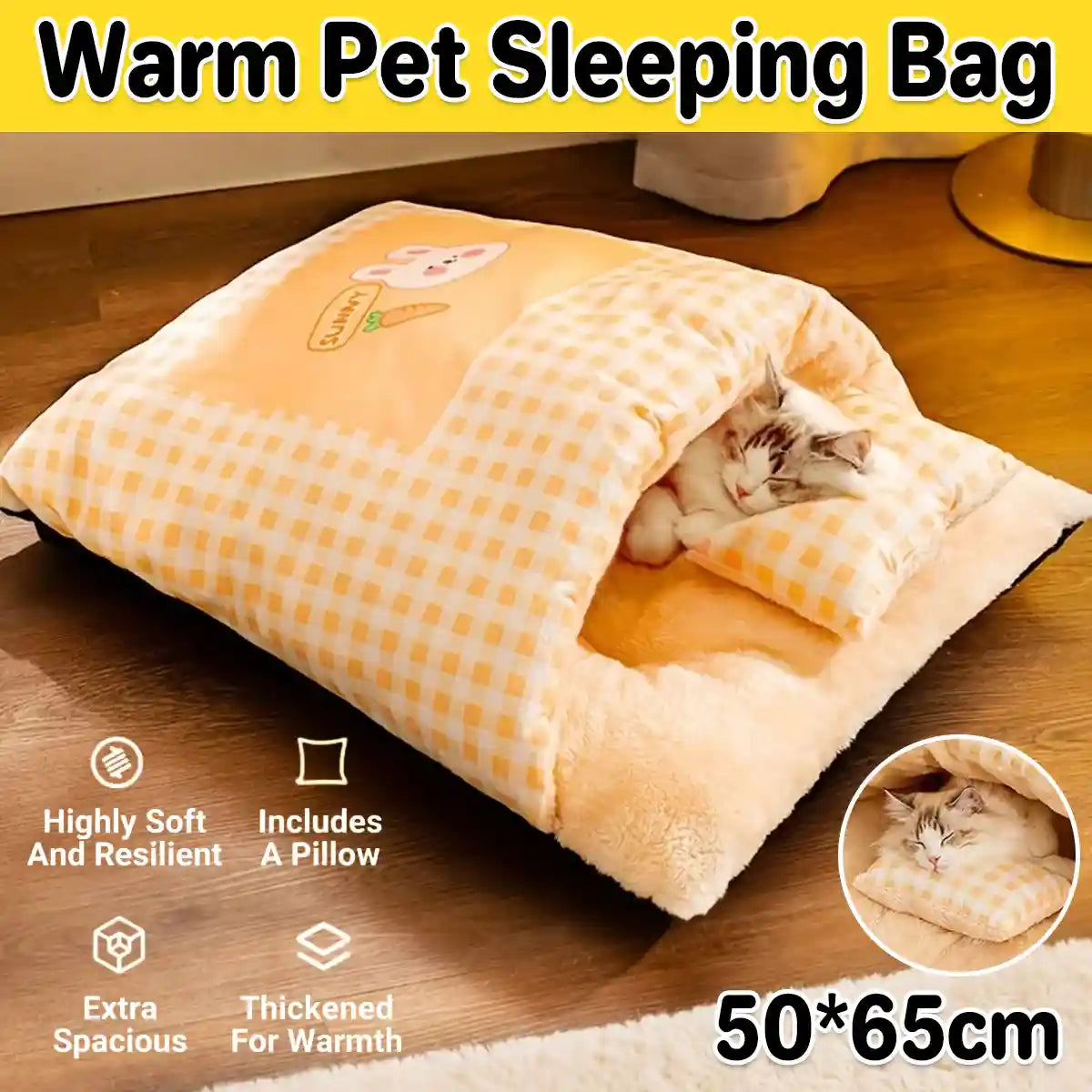 Semi-Closed Kitten Bed Arctic Fleece Nest