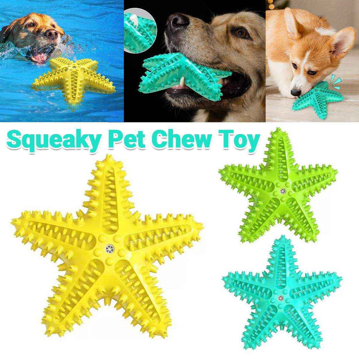 Squeaky Pet Chew Toy Durable Starfish Design for Dogs