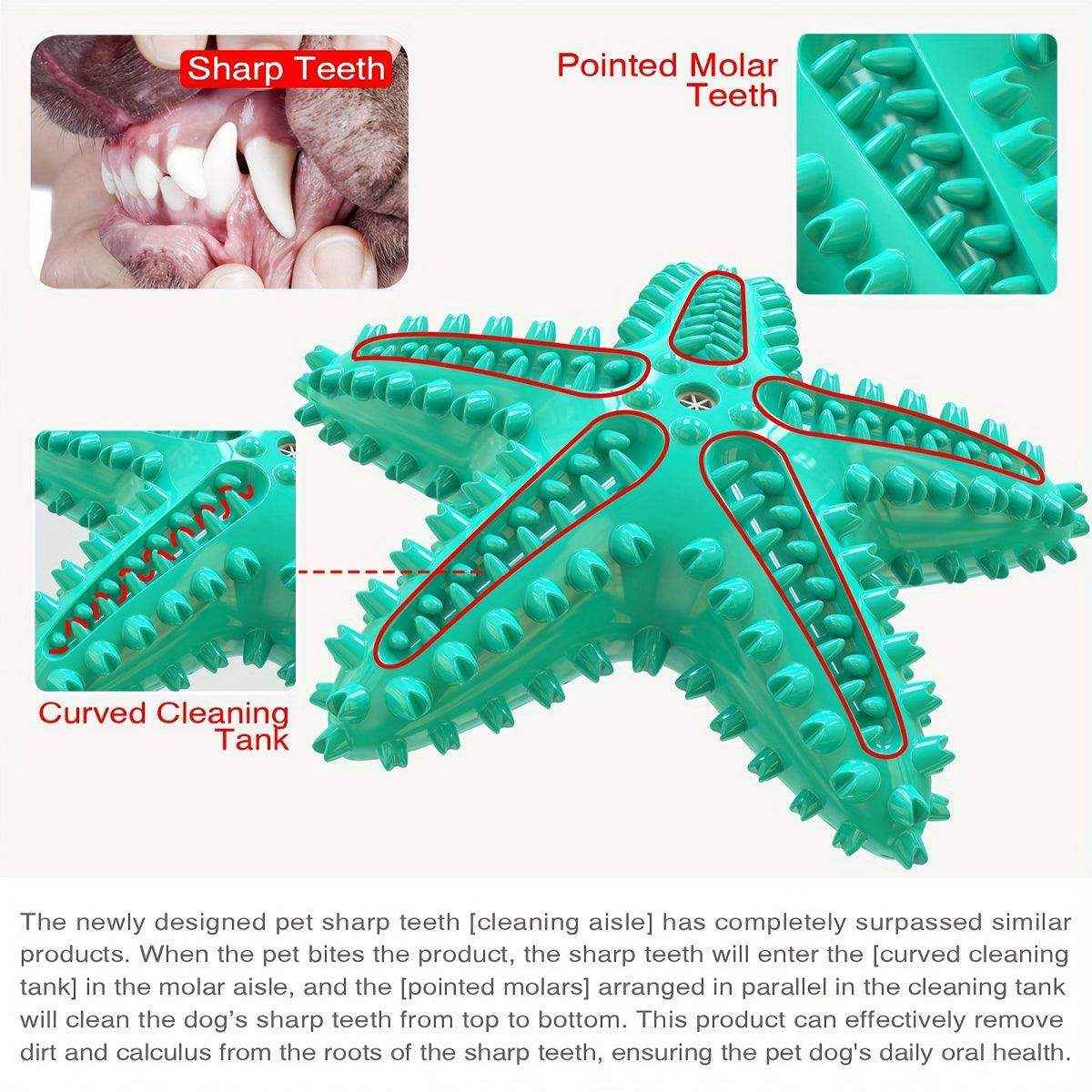 Squeaky Pet Chew Toy Durable Starfish Design for Dogs