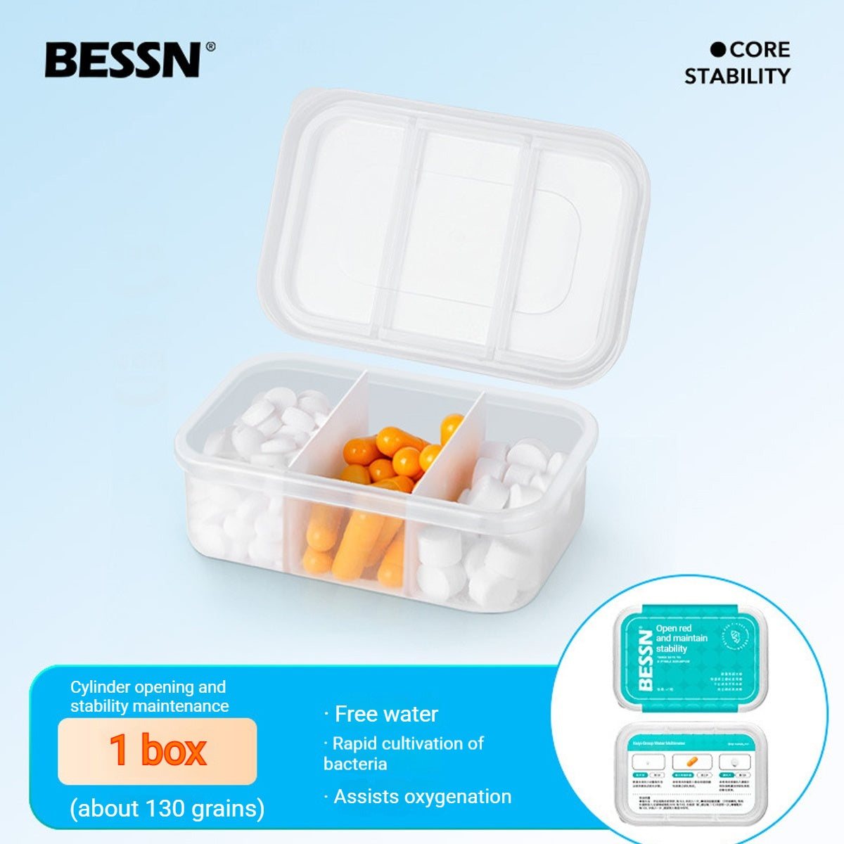 BESSN 3-in-1 Aquarium Water Conditioner Tablets for Fish Tanks