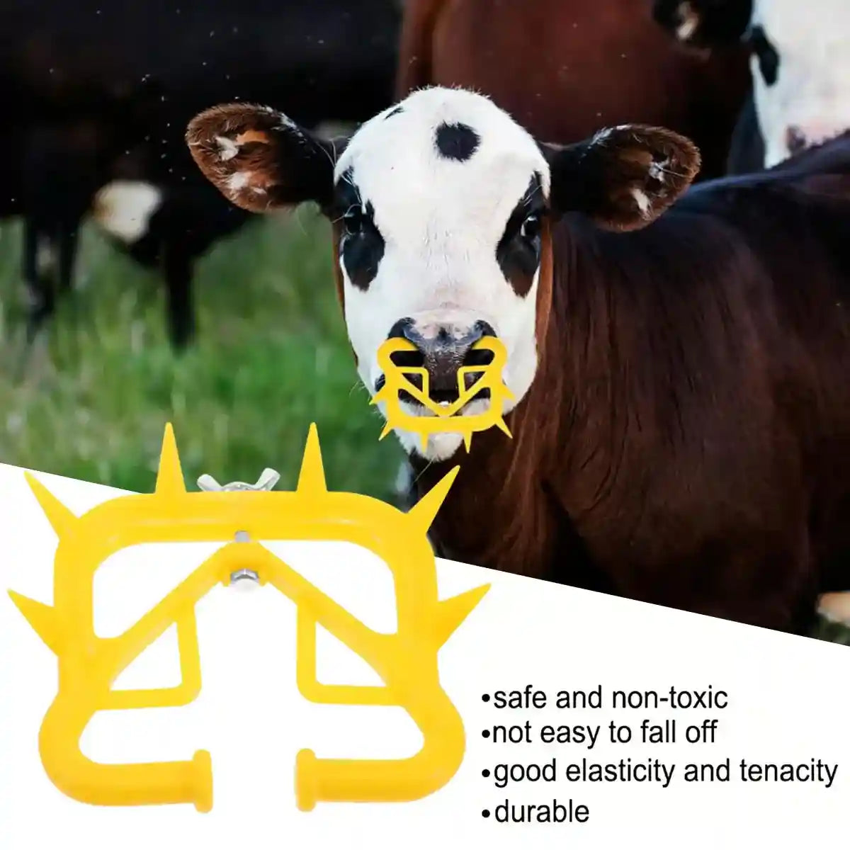 10PCS Calf Weaning Nose Ring with Spikes