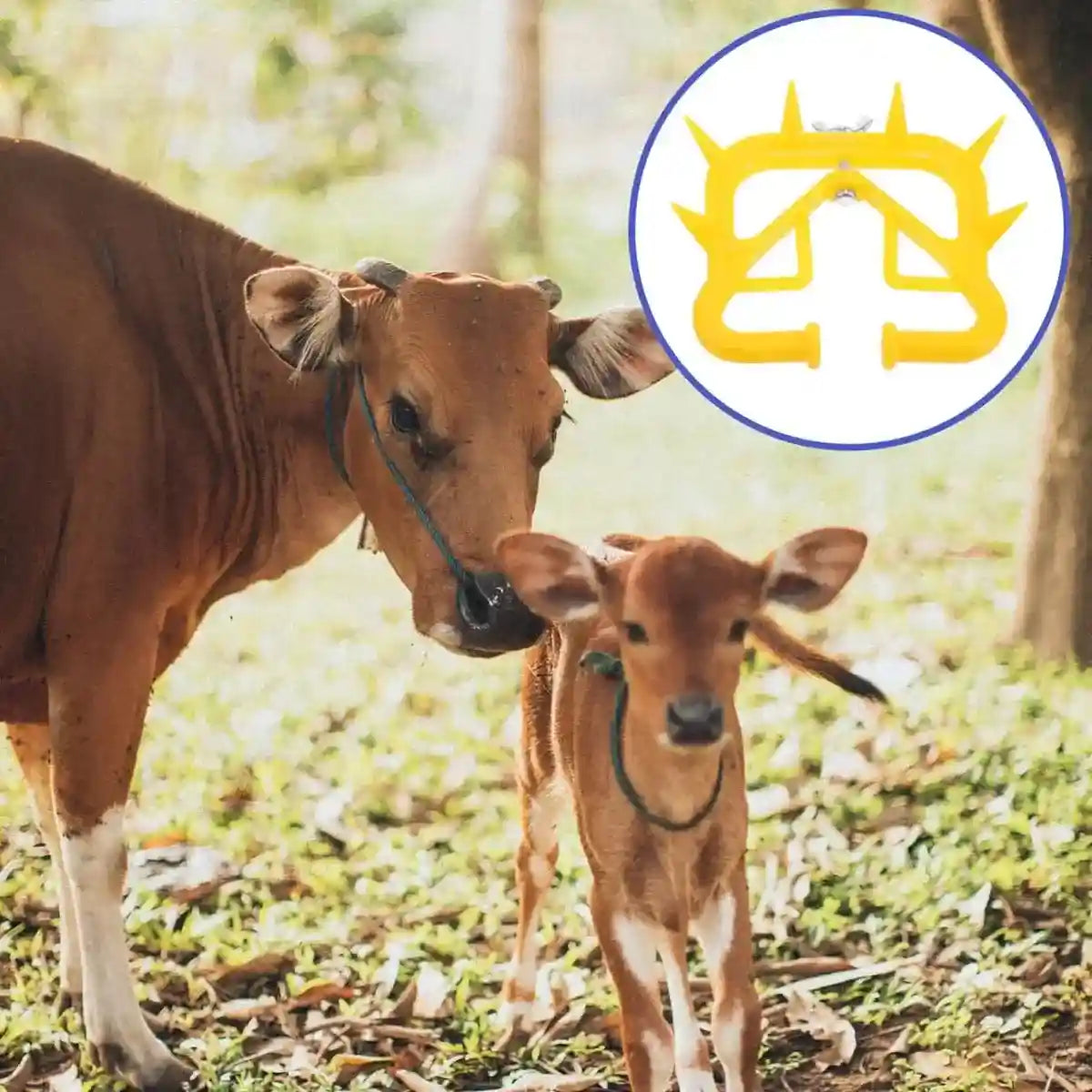 10PCS Calf Weaning Nose Ring with Spikes