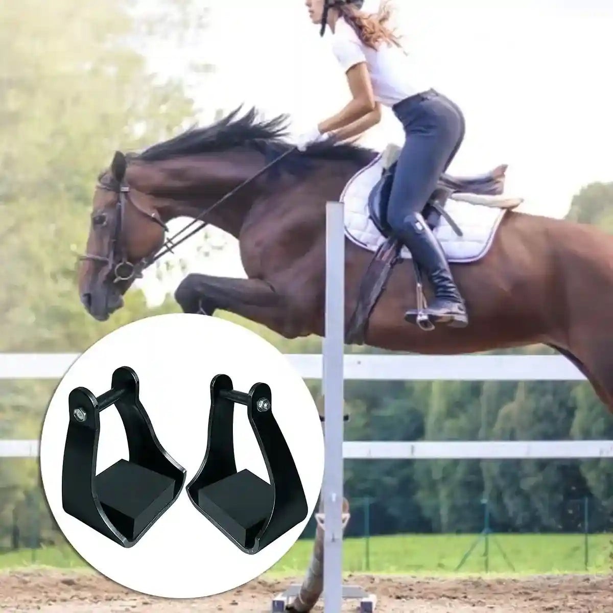 2PCS Lightweight Western Stirrup with Cushion Pads for Horse Riding
