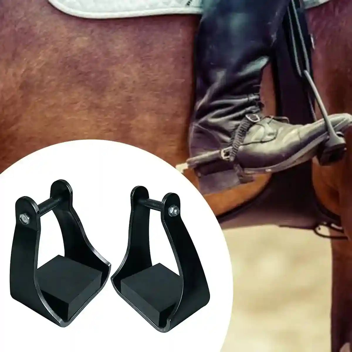 2PCS Lightweight Western Stirrup with Cushion Pads for Horse Riding