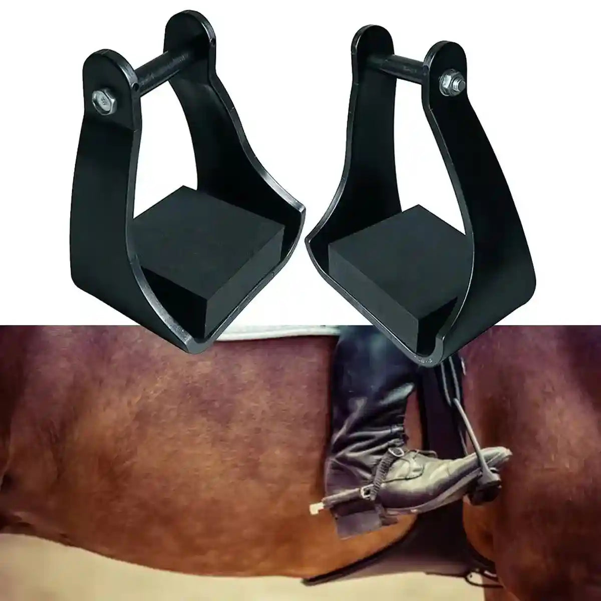 2PCS Lightweight Western Stirrup with Cushion Pads for Horse Riding