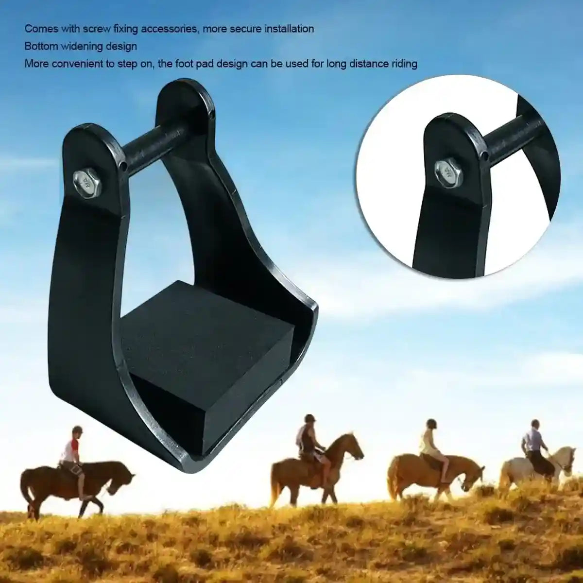 2PCS Lightweight Western Stirrup with Cushion Pads for Horse Riding