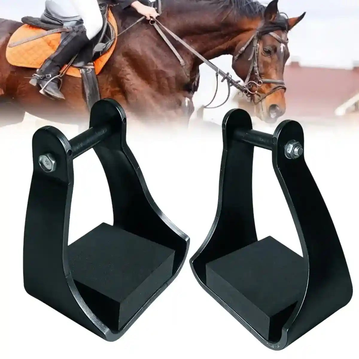 2PCS Lightweight Western Stirrup with Cushion Pads for Horse Riding