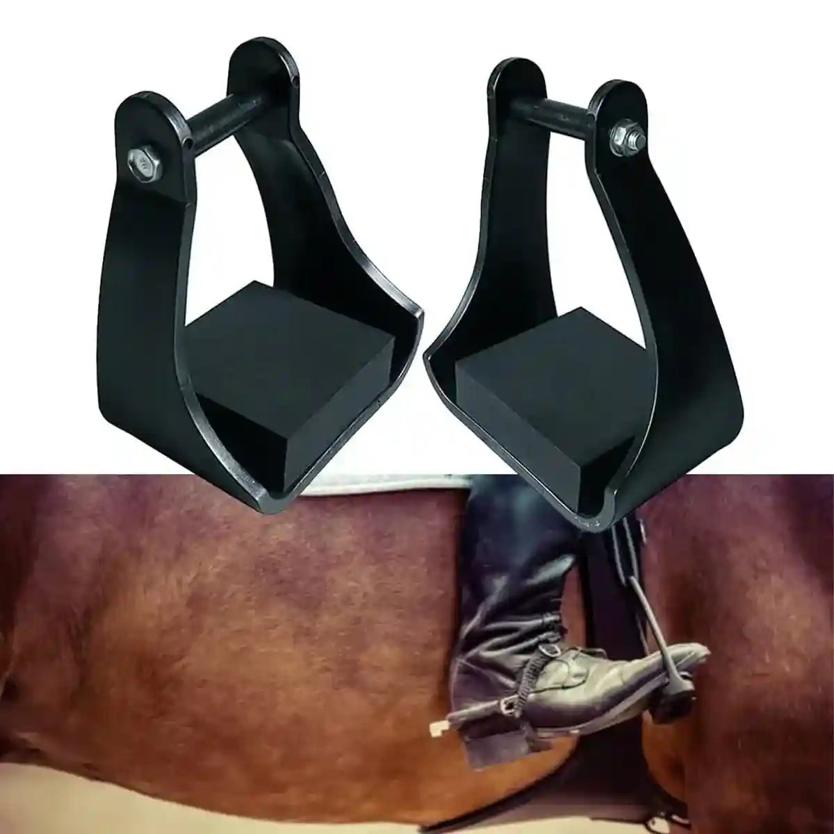 2PCS Lightweight Western Stirrup with Cushion Pads for Horse Riding