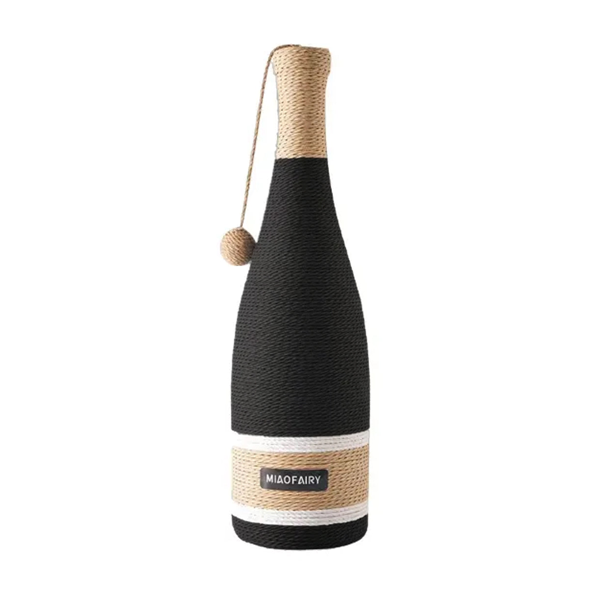 Wine Bottle Shaped Cat Scratching Post Stylish Hemp Rope Toy