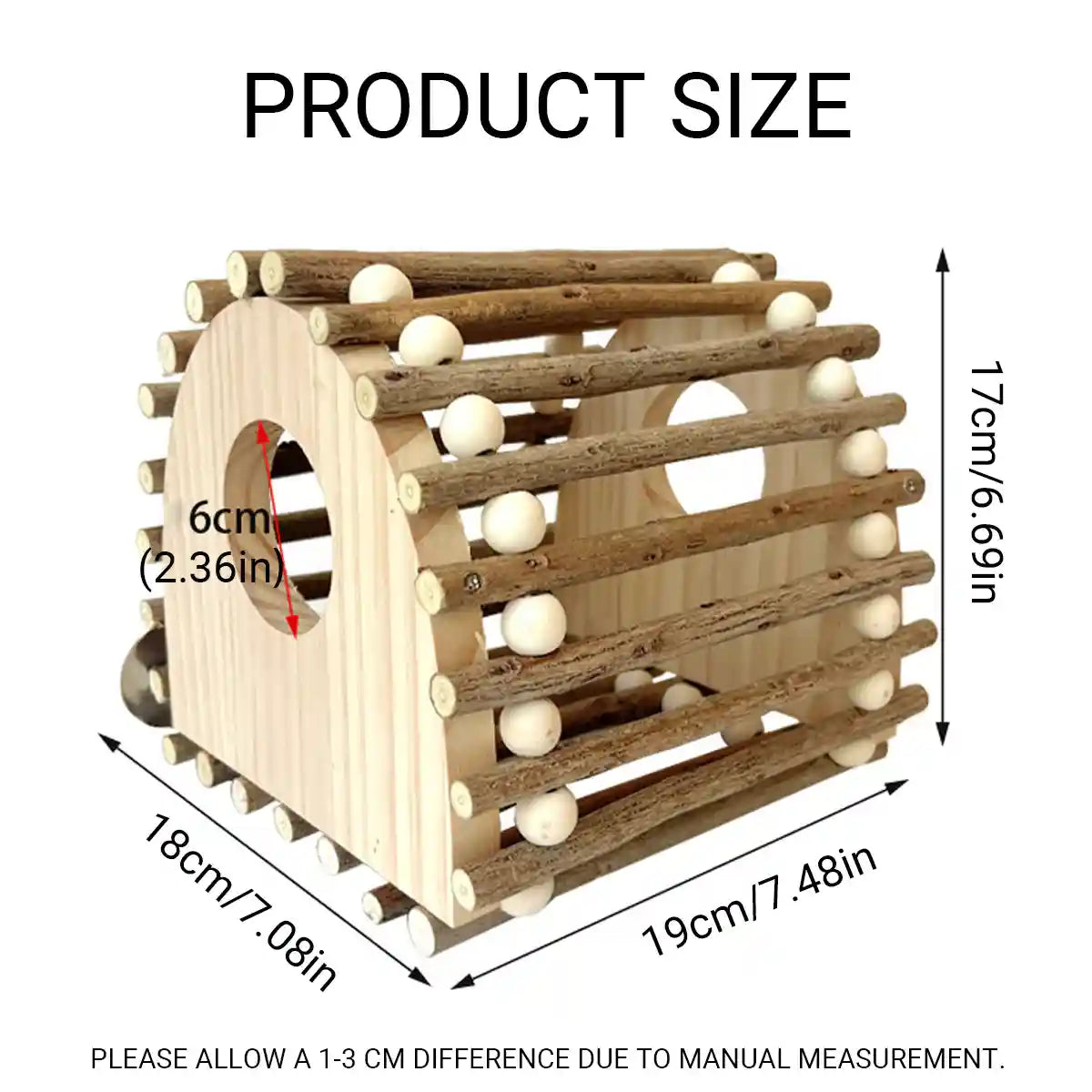 Wooden Bird House for Parrots and Lovebirds