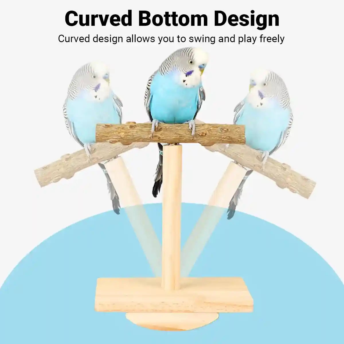 Natural Zanthoxylum Parrot Platform Stand for Claw Grinding & Resting