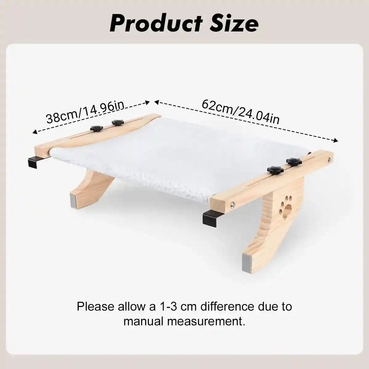 Wooden Cat Hammock Window Perch Comfortable Indoor Bed For Cats