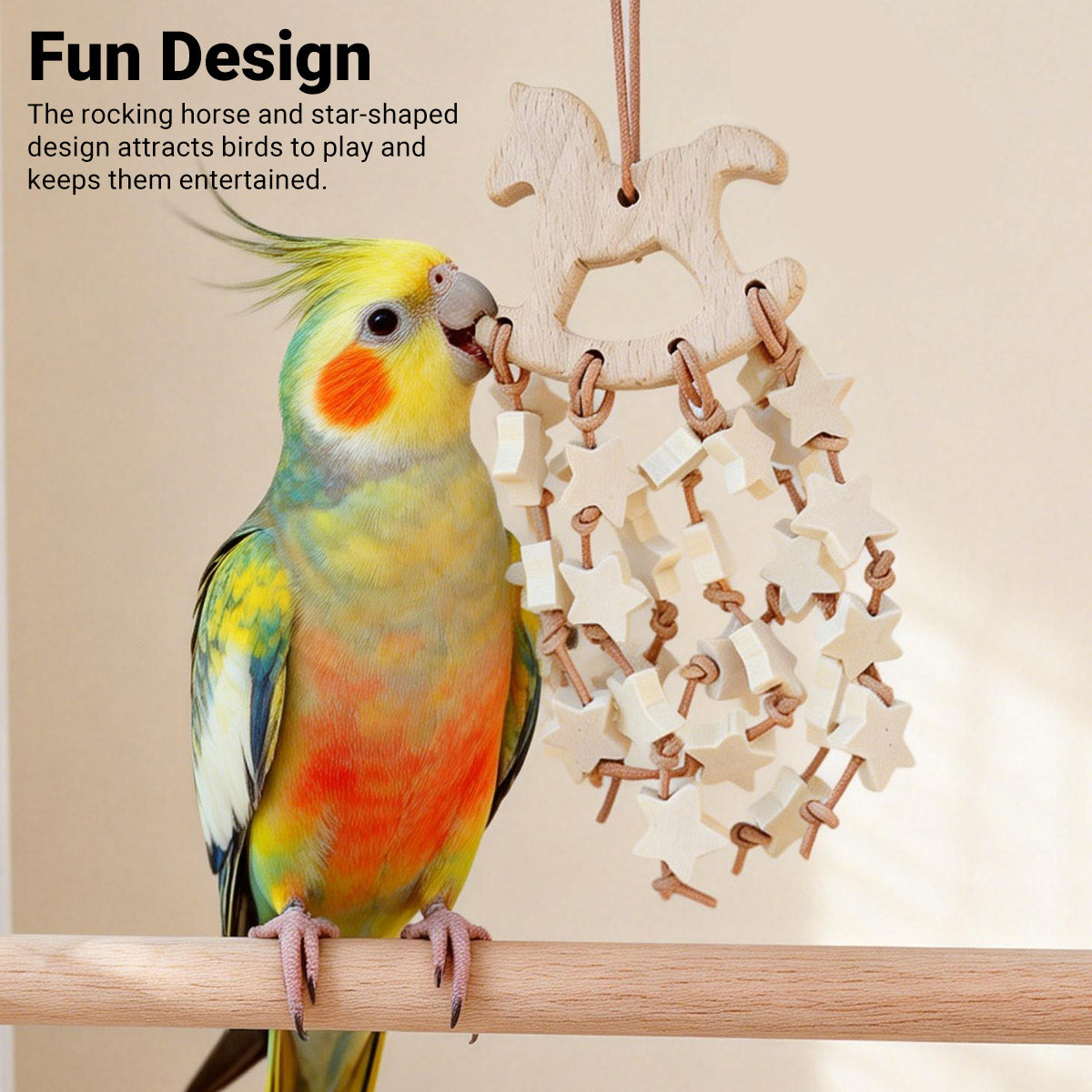 Bird Chew Toy Wooden Hanging Chew Skewers