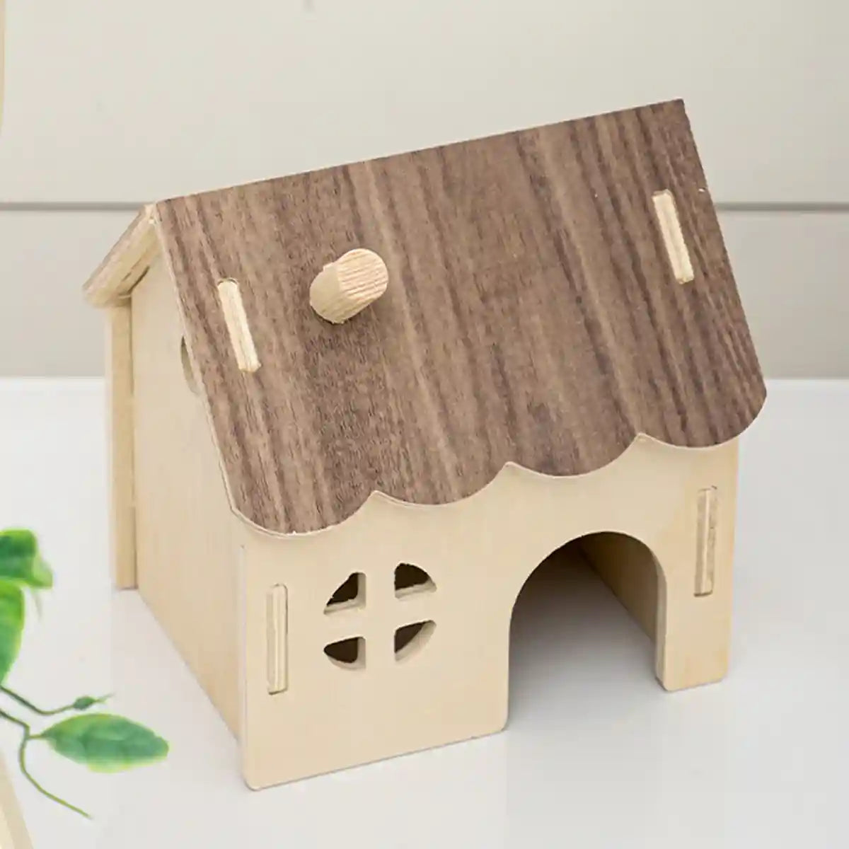 Wooden Hamster House Toy Hideout House Villa