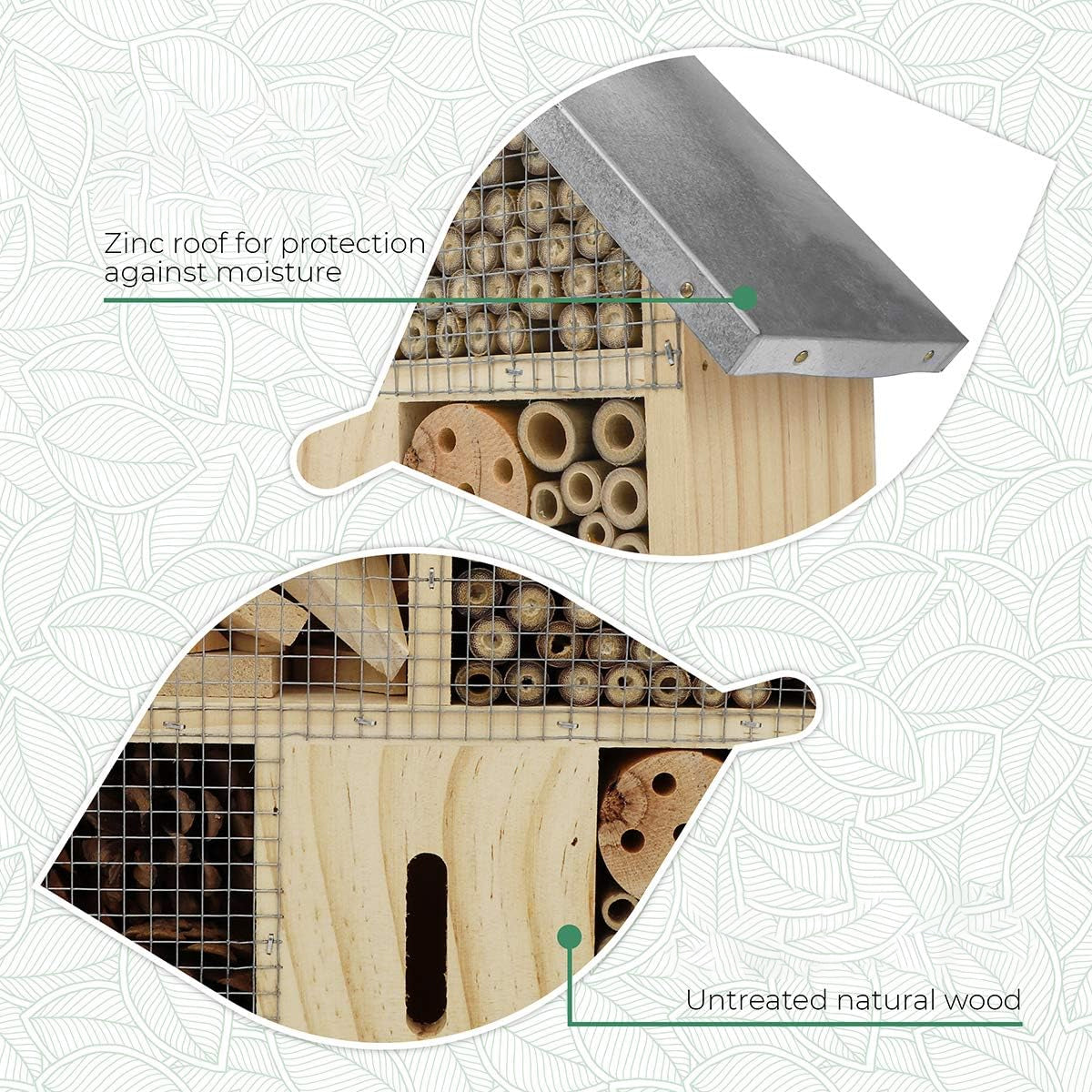 Wooden Insect House Garden Habitat Observation Eco Friendly Insect Attraction