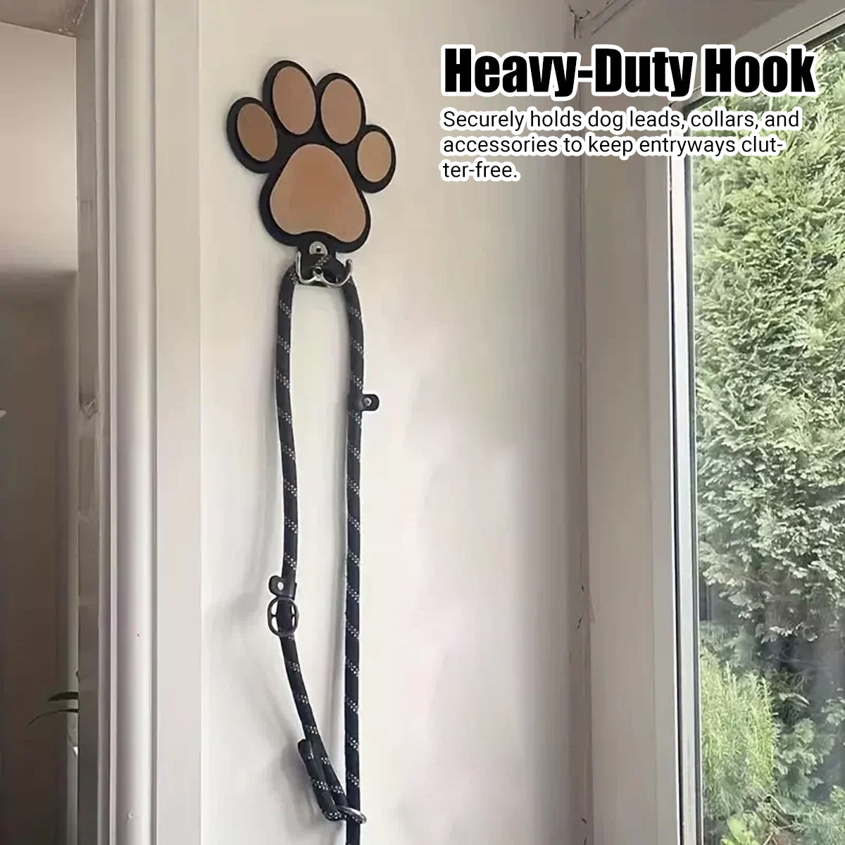 Pet Leash Wall Hook - Dog Rope Storage Hook for Hallways