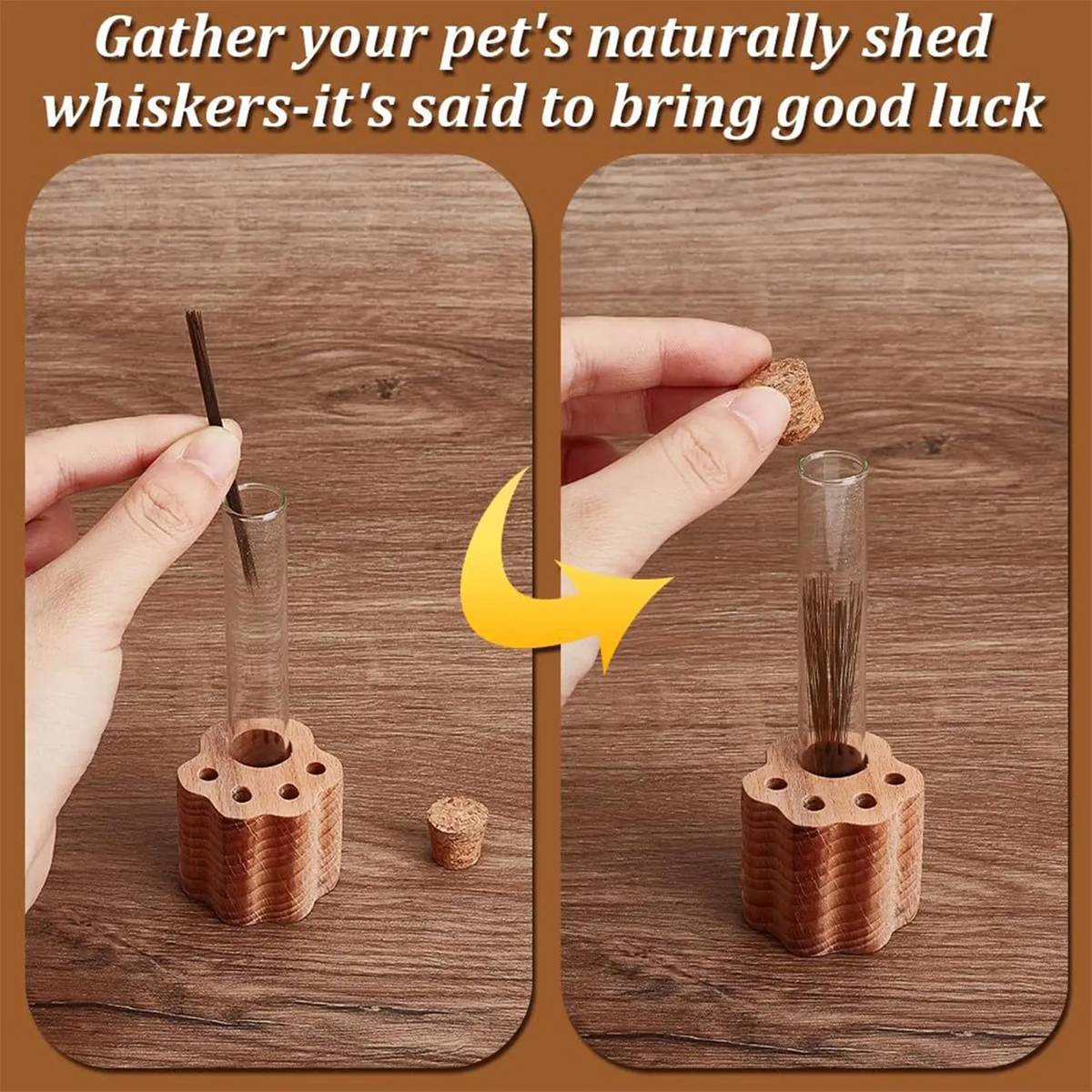 Wooden Pet Hair Keepsake Jar