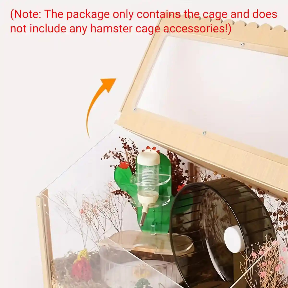Wooden Hamster Cage Breathable Easy Clean Design