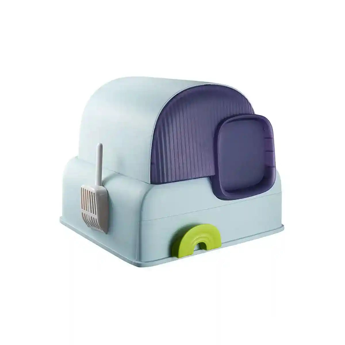 Foldable Cloud-Style Cat Toilet with Enclosed Cat Litter Box Design