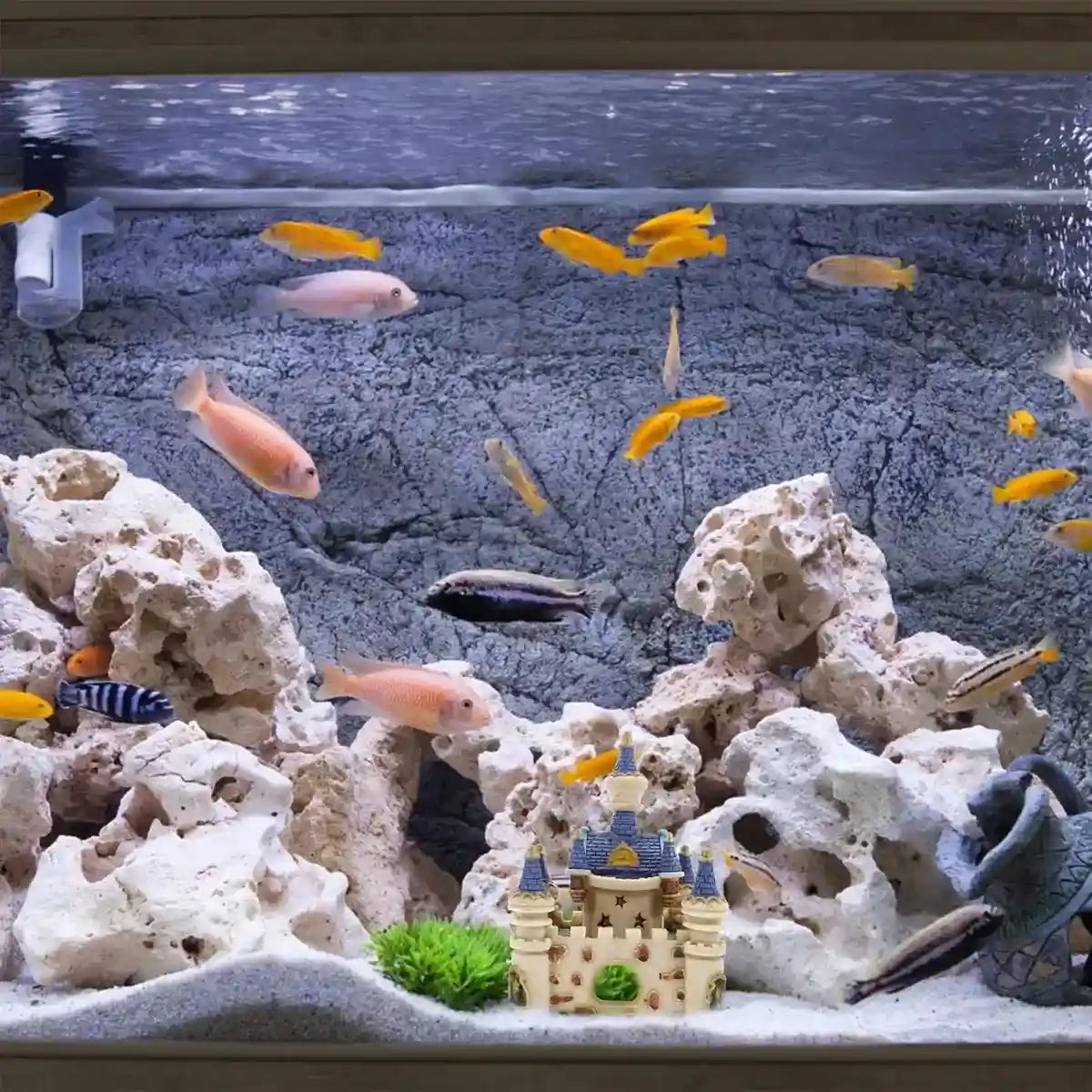 Mini Resin Castle Aquarium Decoration for Fish Tank