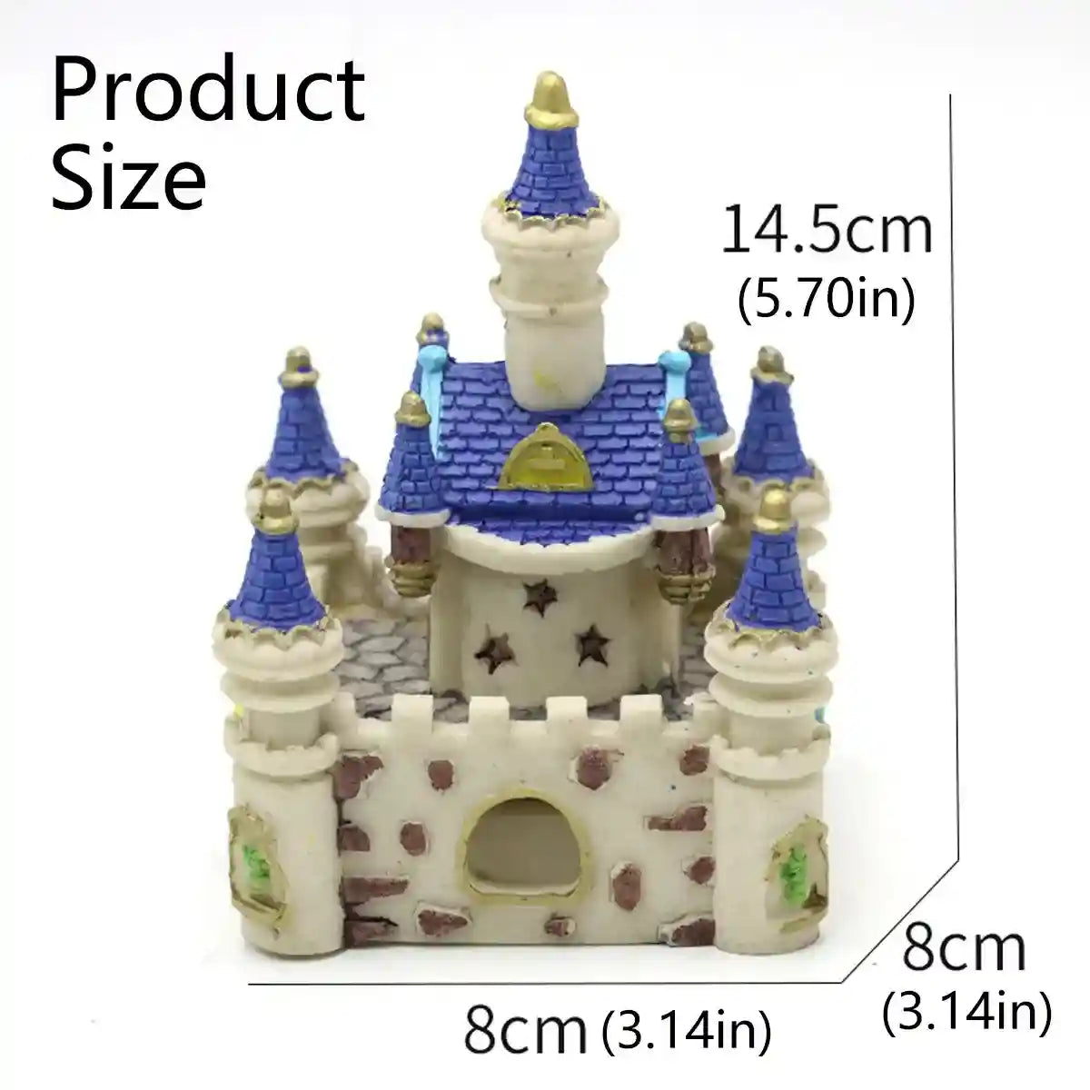 Mini Resin Castle Aquarium Decoration for Fish Tank