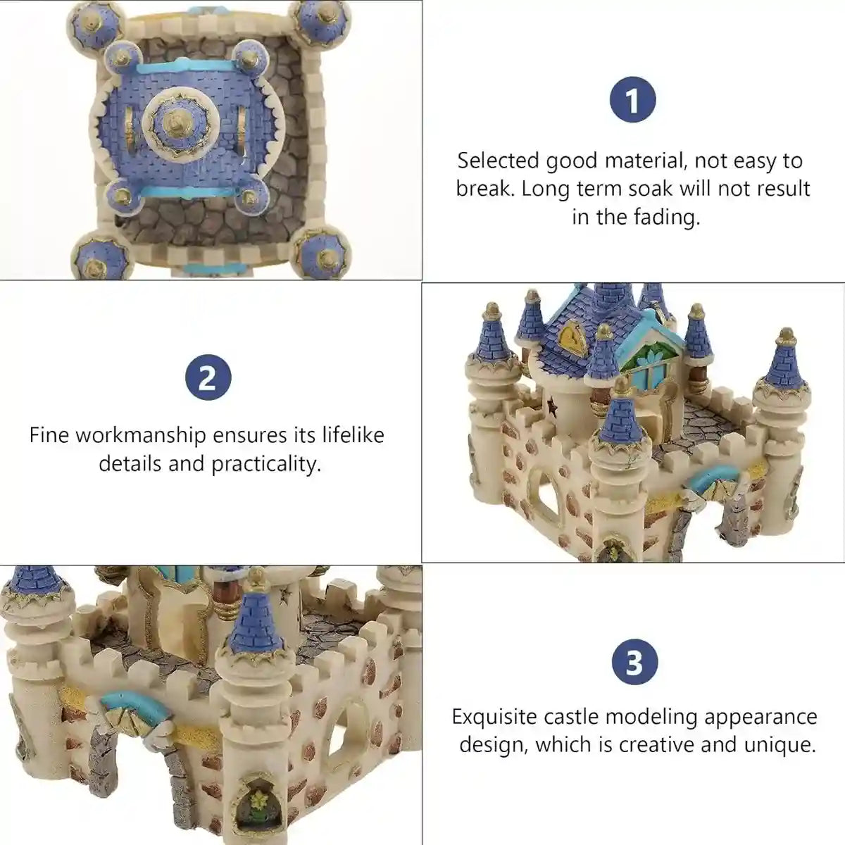Mini Resin Castle Aquarium Decoration for Fish Tank