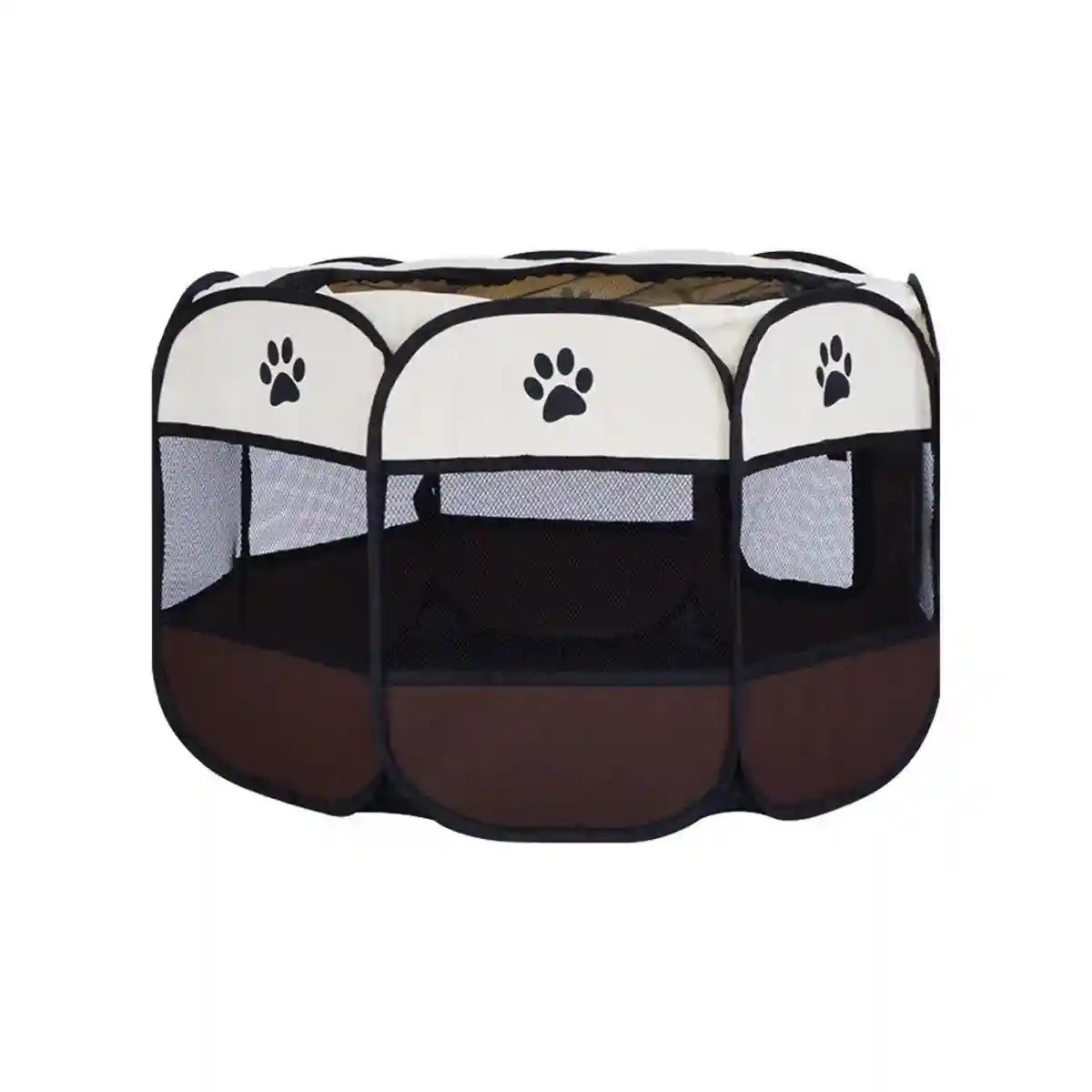 Foldable 8-Panel Pet Tent Portable Pet Playpen for Cats & Small Dogs