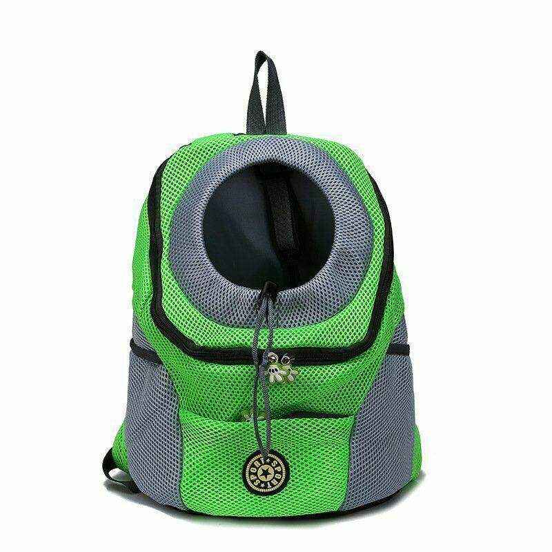 Puppy Travel Mesh Pet Dog Front Carrier Backpack Green