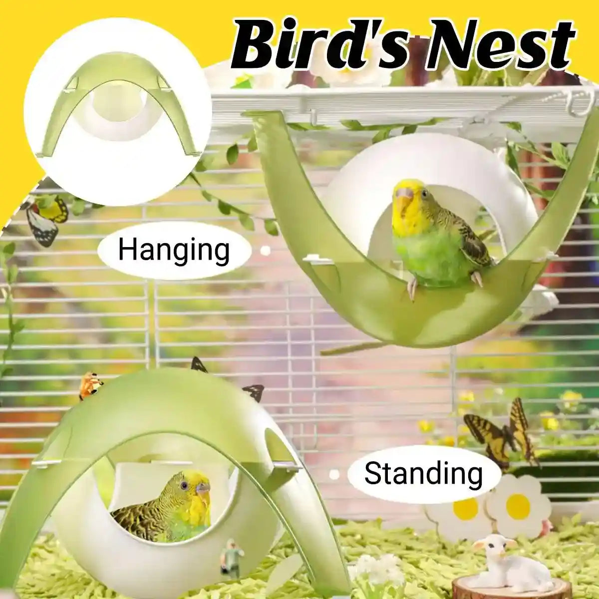 Durable Hummingbird House Space Capsule Bird Shelter for Small Birds