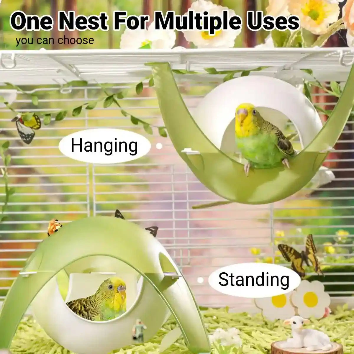Durable Hummingbird House Space Capsule Bird Shelter for Small Birds