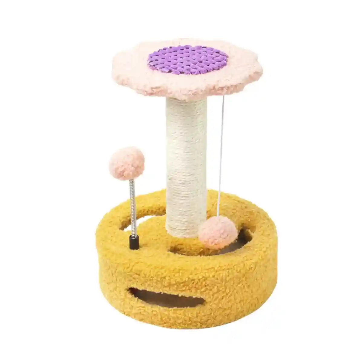 Flower Cat Climbing Frame with Trackball and Scratching Post