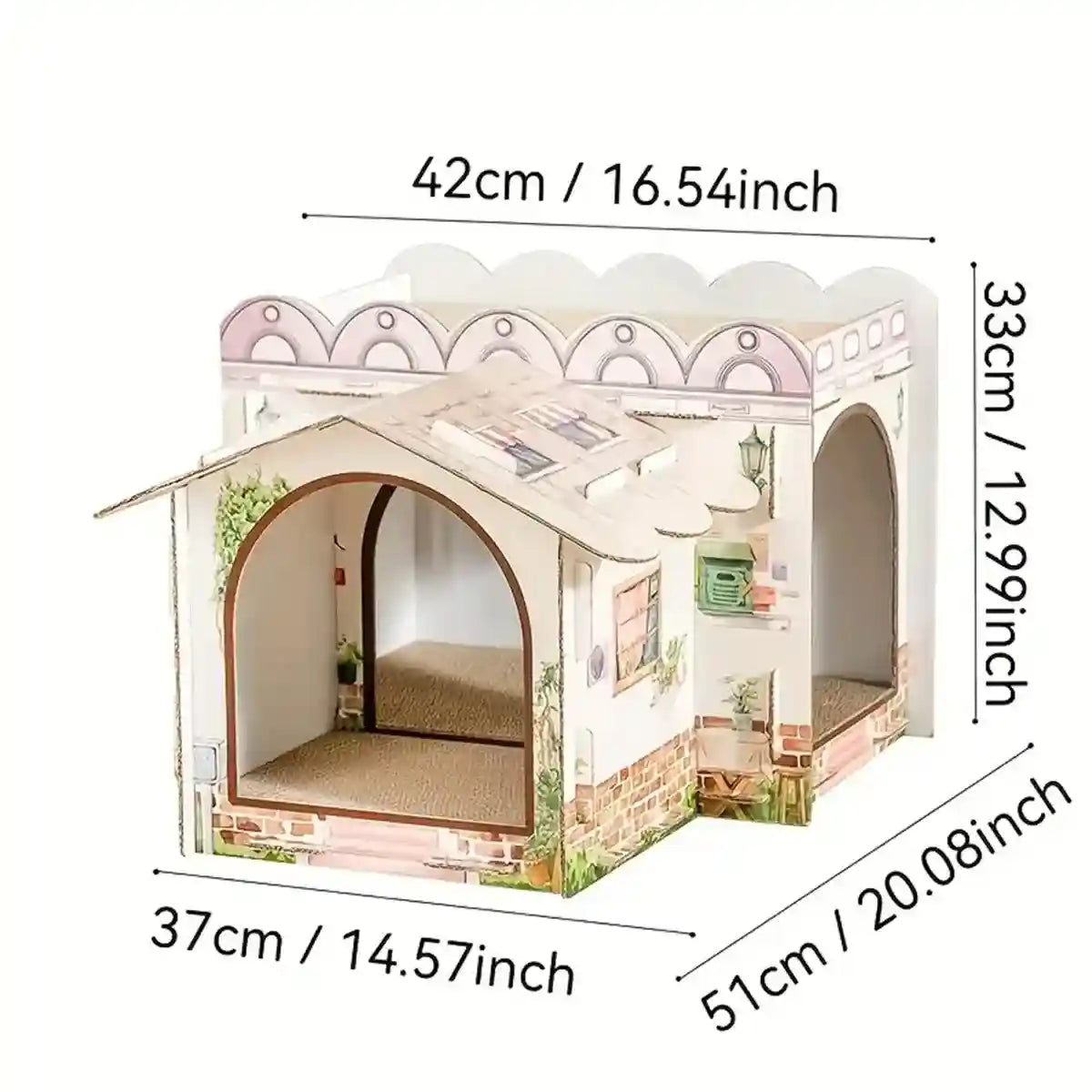 Cardboard Cat Scratch House with Roof Cat Scratch Board Sofa